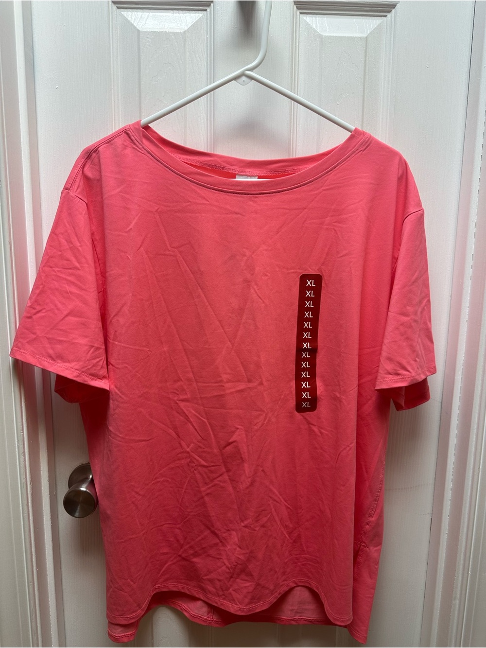 Relaxed Coral Pink Short Sleeve Crew Tee